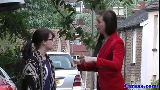 Deutsch Reifen pickingup unschuldige Schulmädchen